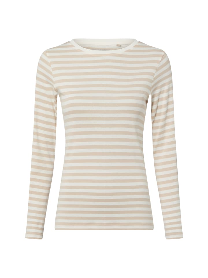 Langarm-Shirt in kitt ecru - 0039