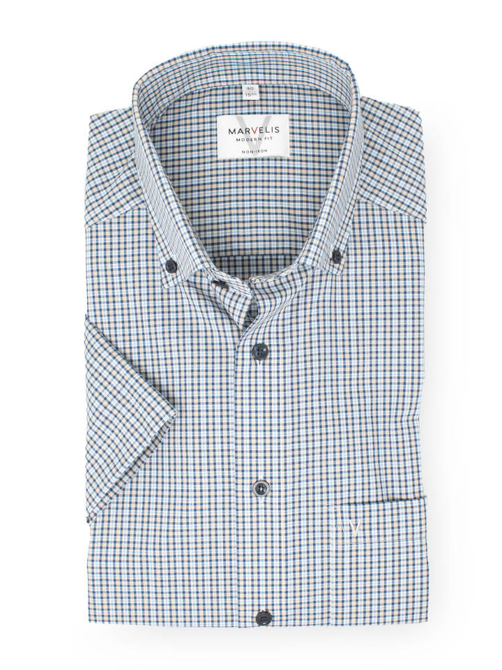 Modern Fit Businesshemd in Beige 21