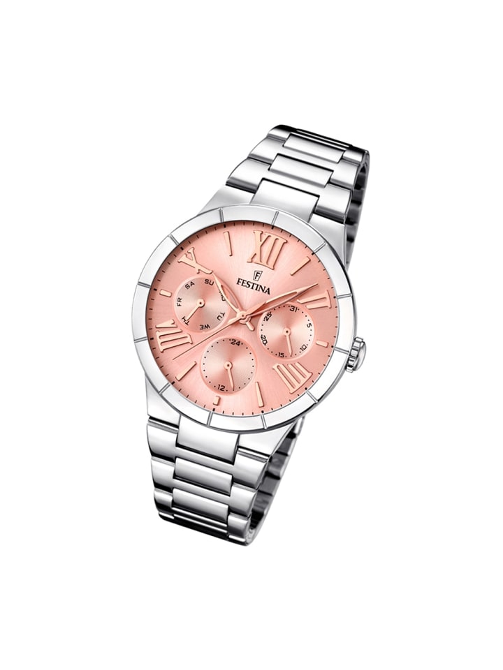 Analog, Multifunktion-Armbanduhr Festina Trend silber mittel (ca. 37mm)