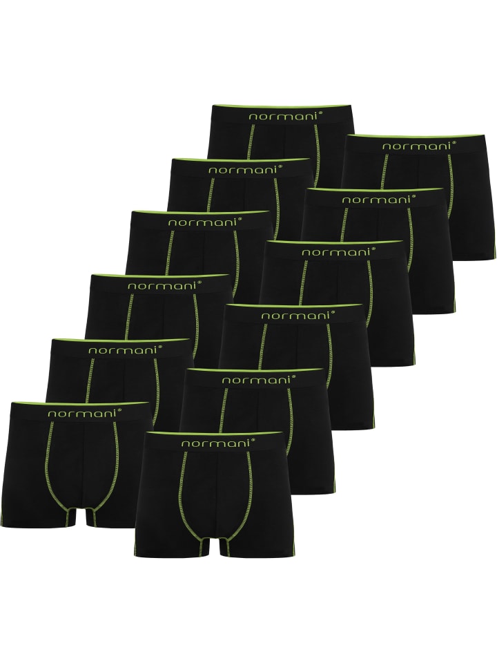 12 x Herren Baumwoll-Boxershorts in Grün