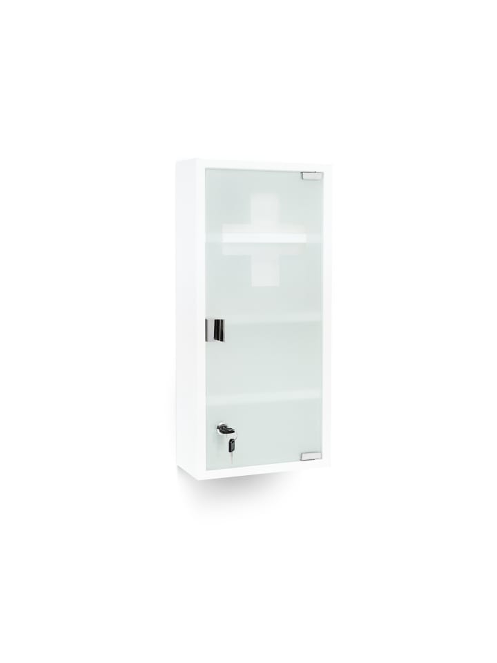 Medizinschrank in Weiß - (B)27 x (H)57 x (T)12 cm