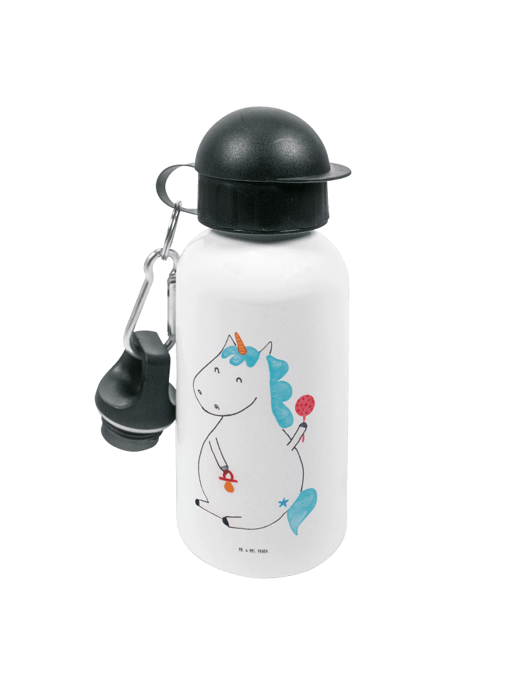 Trinkflasche Einhorn Baby ohne Spruch in Weiß
