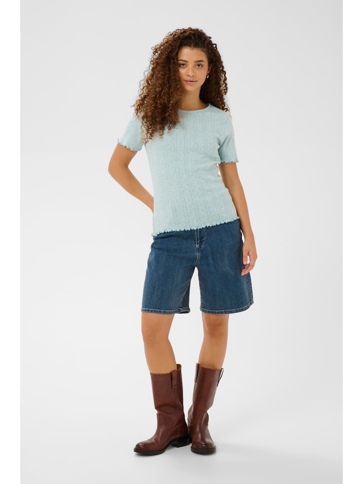 T-Shirt kurzarm GruSZ Fitted in Ether Melange