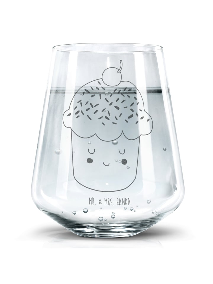Schönes Glas Cupcake ohne Spruch in Transparent