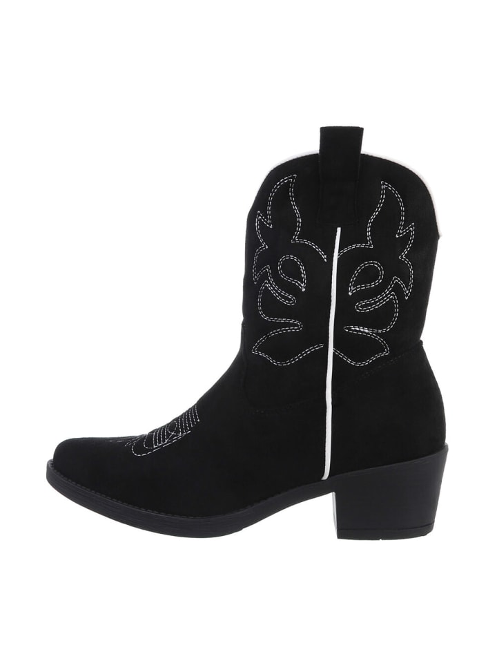 Stiefelette in Schwarz
