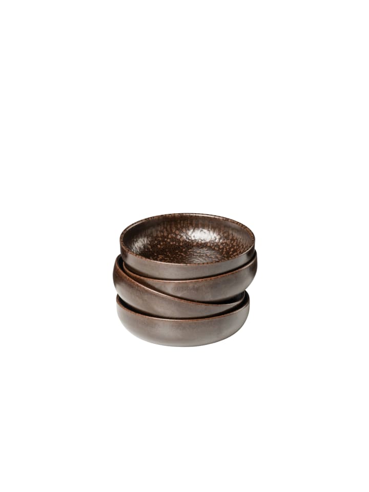 Schüssel-Set, Steinzeug Glockenklang in Bronze / Braun