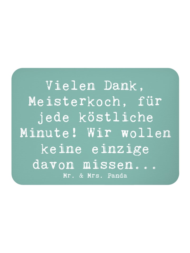 Magnet Spruch Danke Koch mit Spruch in Meeresbrise