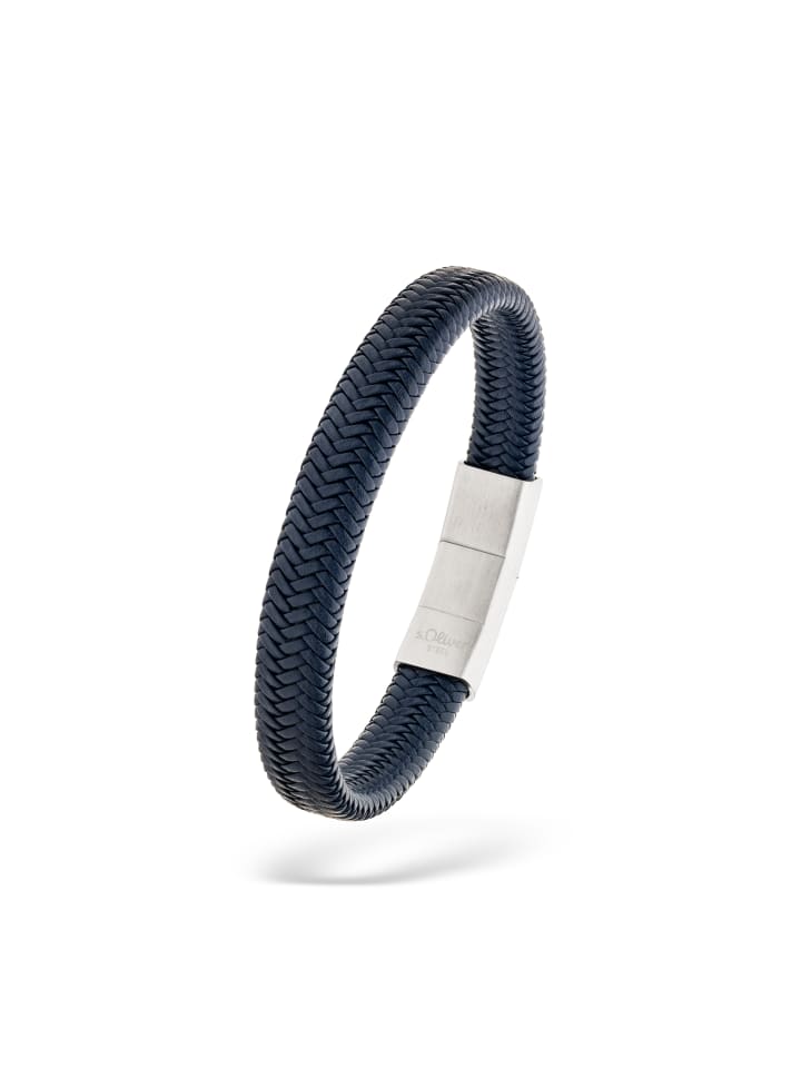 Armband Basic Leather in blau