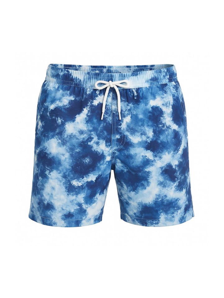 Badeshorts Denim Effect mit kurzem Bein in Denim Effect Print