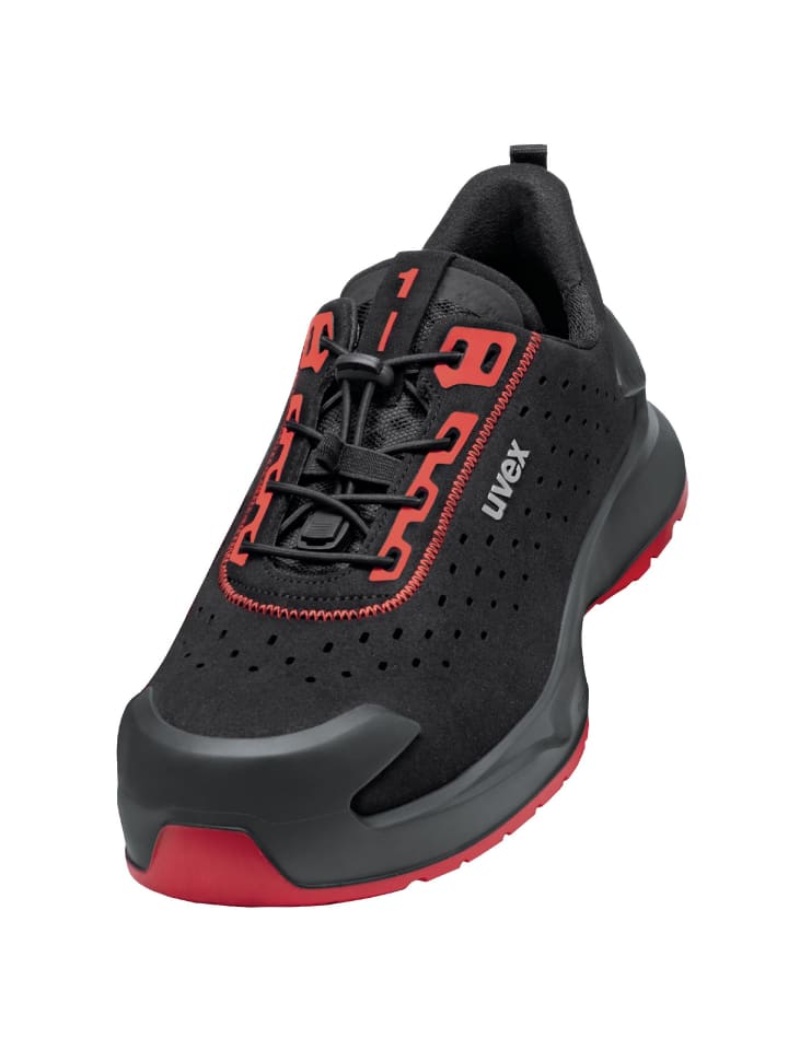 Halbschuhe 1 x-craft gelochter Halbschuh in schwarz/rot
