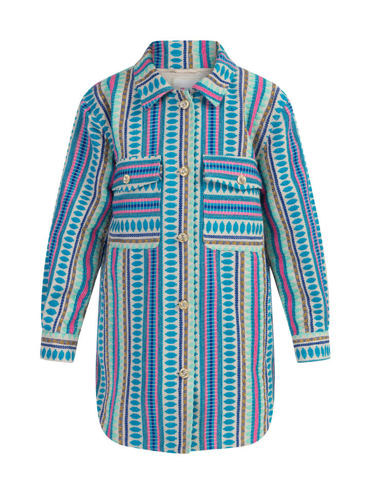 Mädchen Hemdjacke in Mehrfarbig Blau