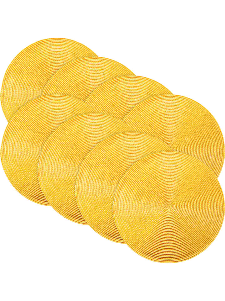 Tischset 8er-Pack Amadora in gelb