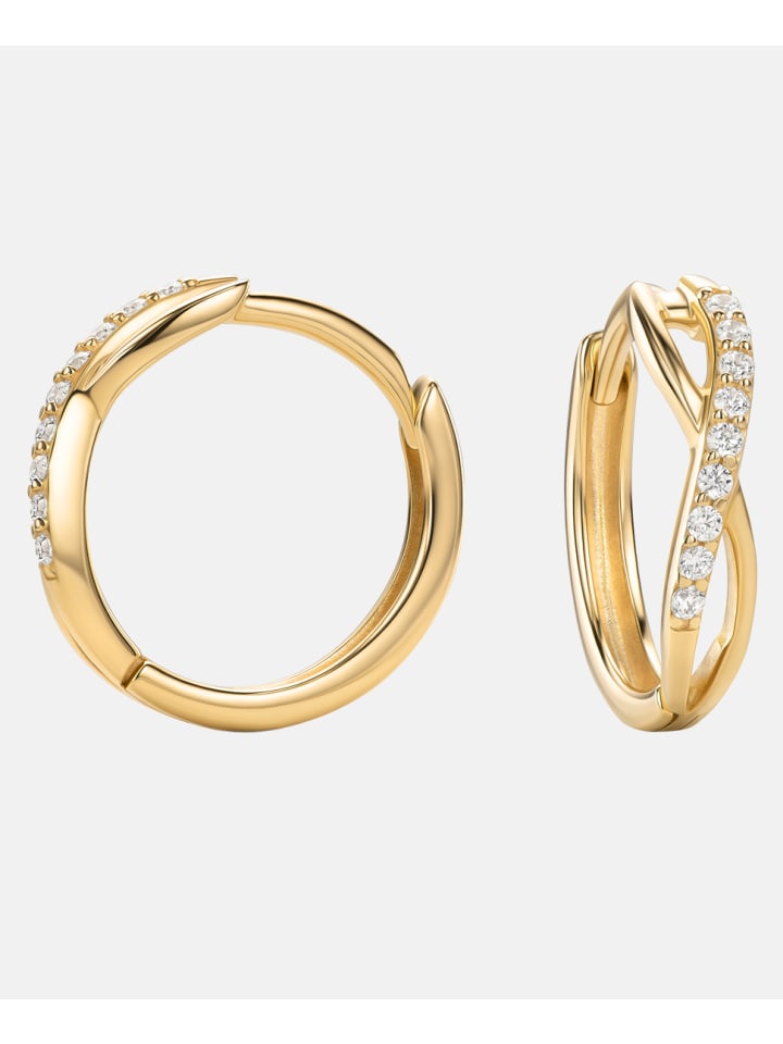 Ohrringe aus 375 Gelbgold mit Zirkonia