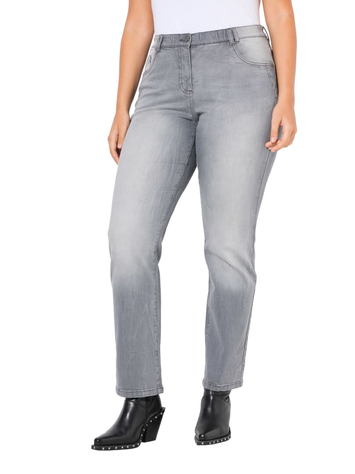 Jeans in dunkelgrau denim