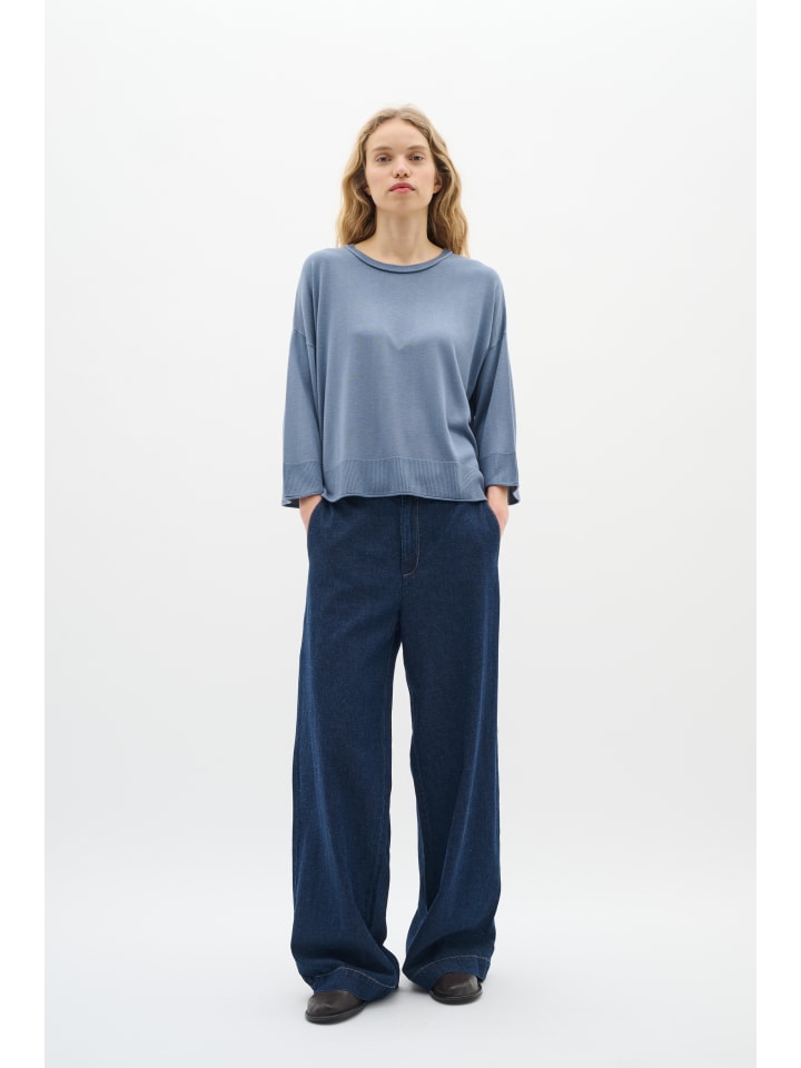 Casual Hose DafinaIW Gerade Passform in Blue Denim