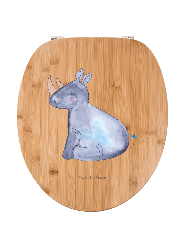 WC Sitz Einhorn Nashorn ohne Spruch in Braun