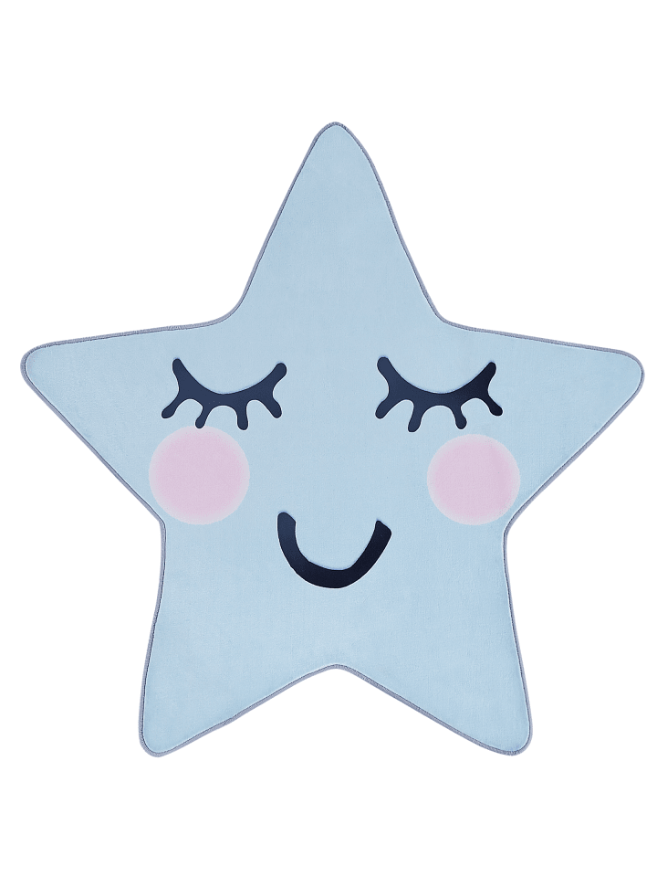 Kinderteppich SIRIUS in Blau/Schwarz/Rosa - (W) 120 x (H) 1 x (L) 120 cm