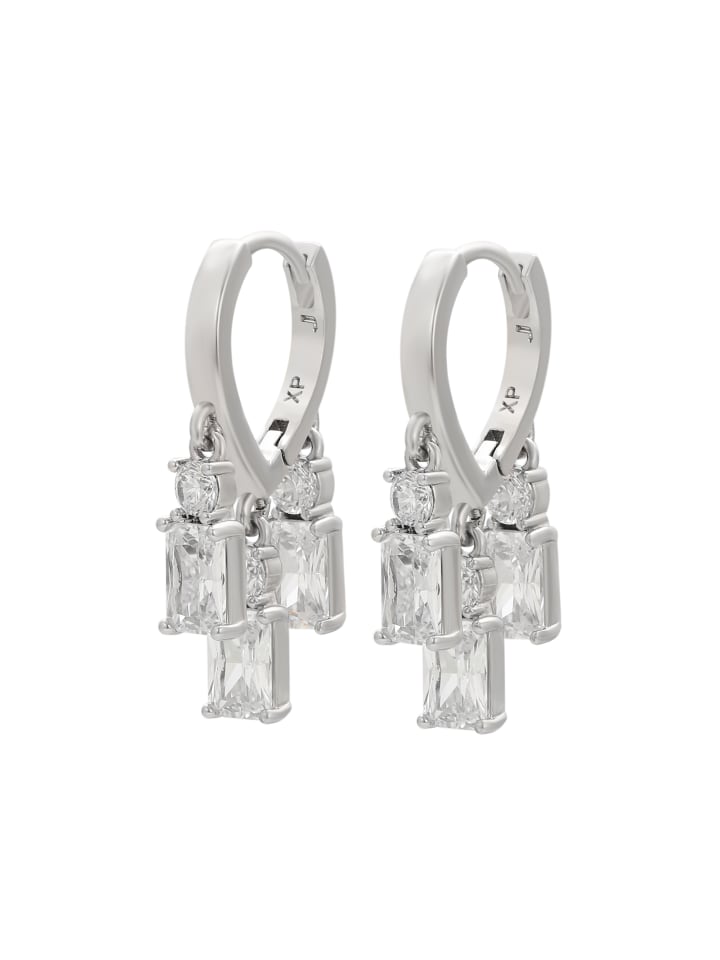 Women Dangle Earrings in Silver White