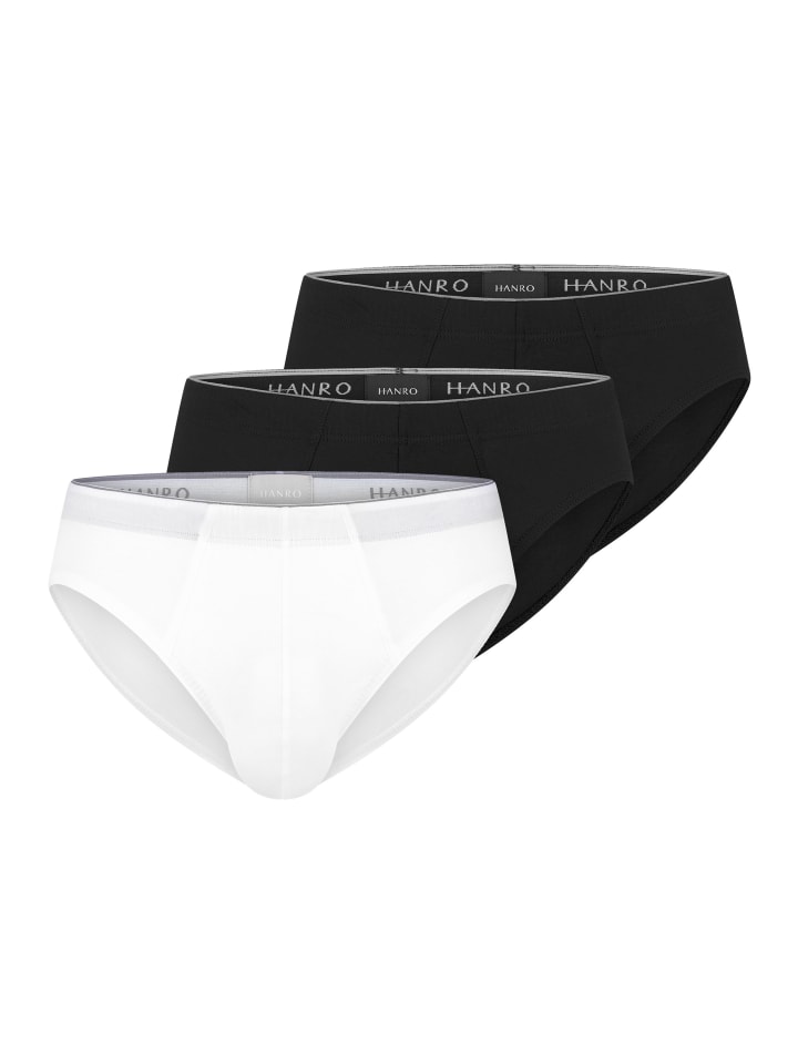 Slip / Unterhose Cotton Superior in Schwarz / weiß