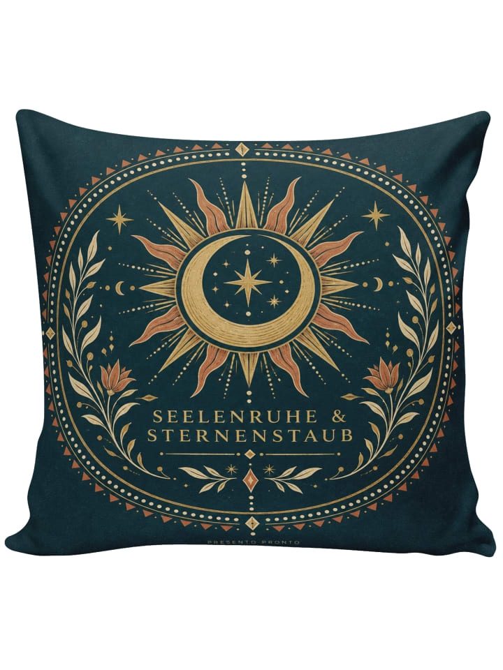 Kissen 40x40 Mandala-Sonnenornament mystisch De... in Weiß