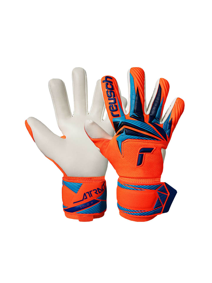Torwarthandschuhe Attrakt Gold X NC in 2290 shocking orange/blue