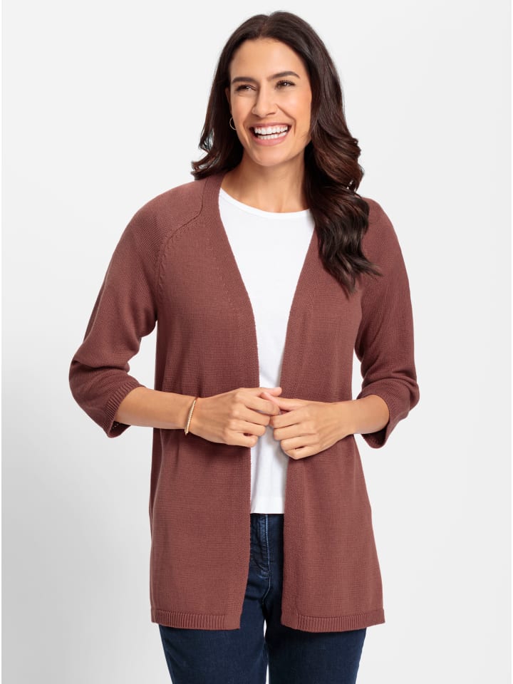 Strickjacke in rotbraun
