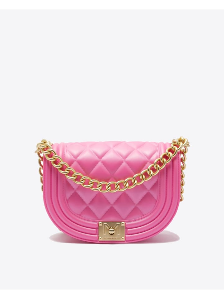 Handtasche in DARK PINK AND GOLD