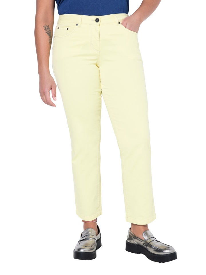 Jeans in sorbet gelb