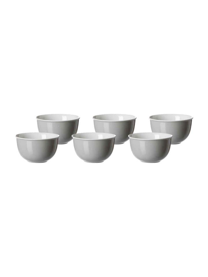 6er Set Müslischalen Doppio in Grau ø 14 cm