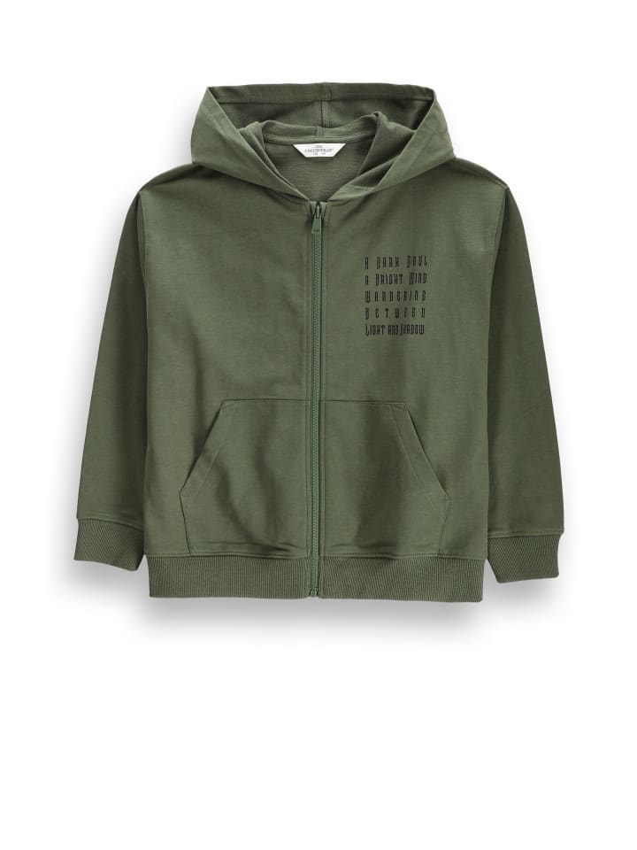 Kapuzensweatjacke in khaki