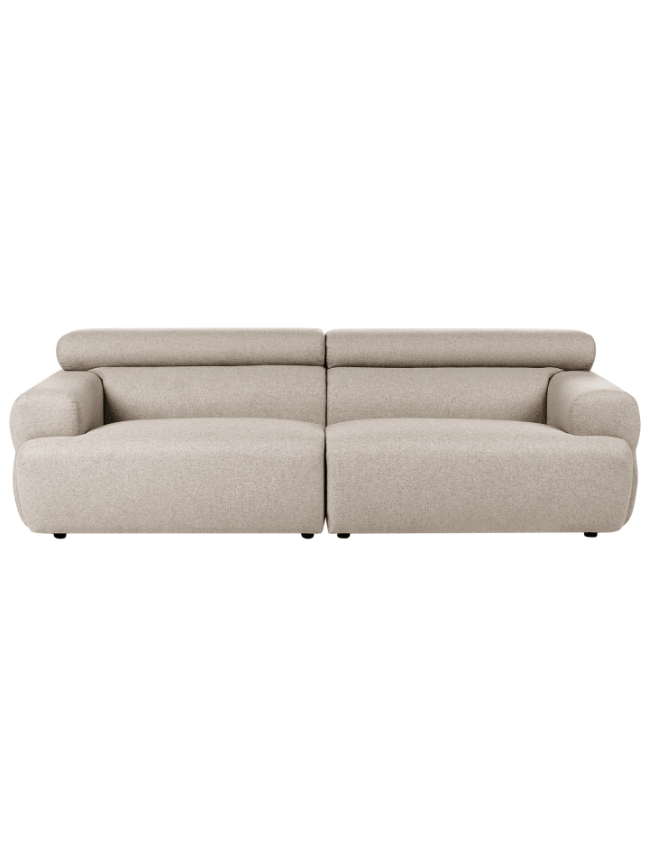 3-Sitzer Sofa HOVDEN in Beige - (W) 210 x (H) 69 x (L) 95 cm