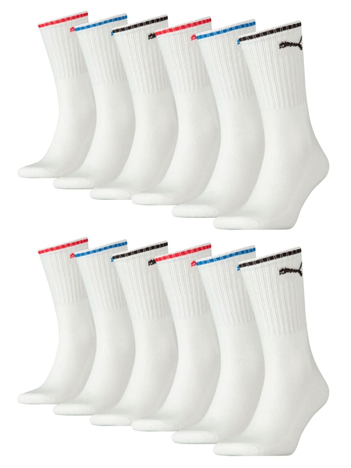 Socken CREW SOCK STRIPE 12 Paar in White