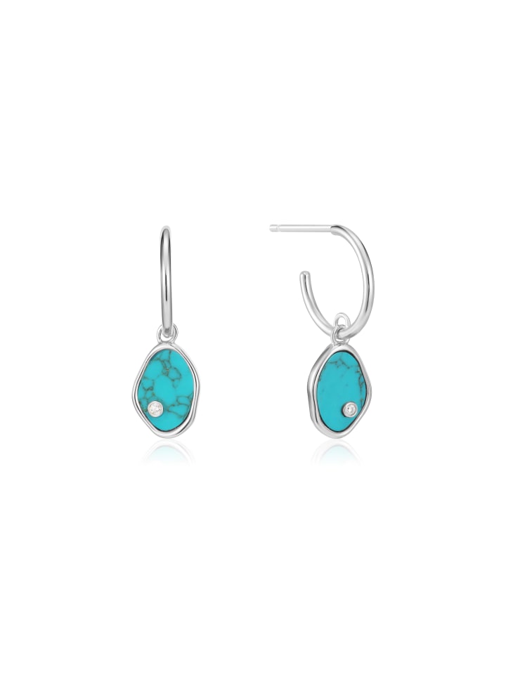 Creolen Turquoise Hidden Gem in Silber