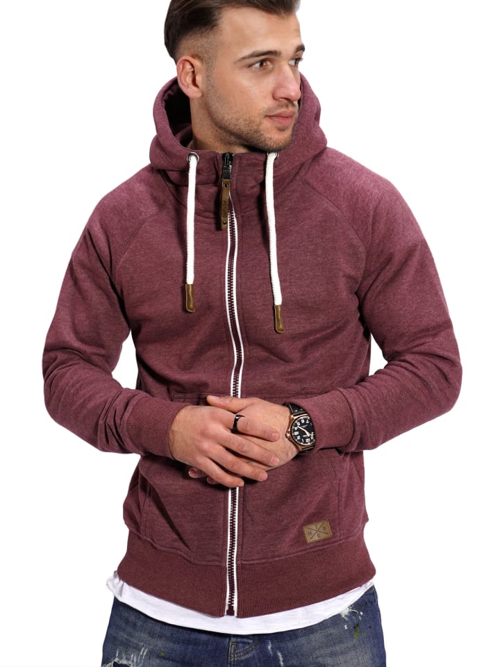 Sweatjacke BHTANSER in weinrot