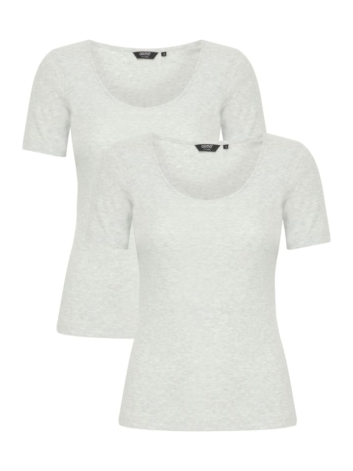 T-Shirt OXIsan 2er-Pack in Grau