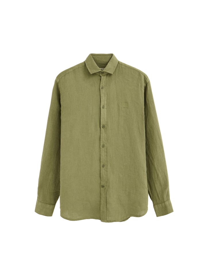 Hemd BLOCK SHIRT LINEN GD in Grün