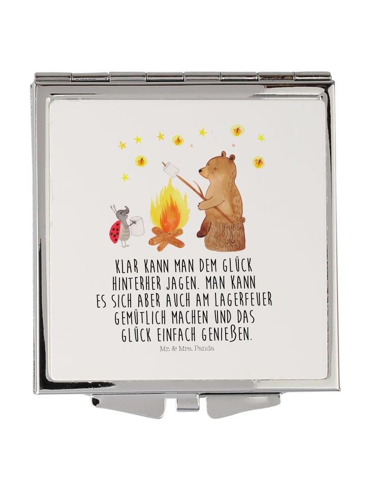 Reisespiegel Bär & Marienkäfer Lagerfeuer mit S... in Weiß