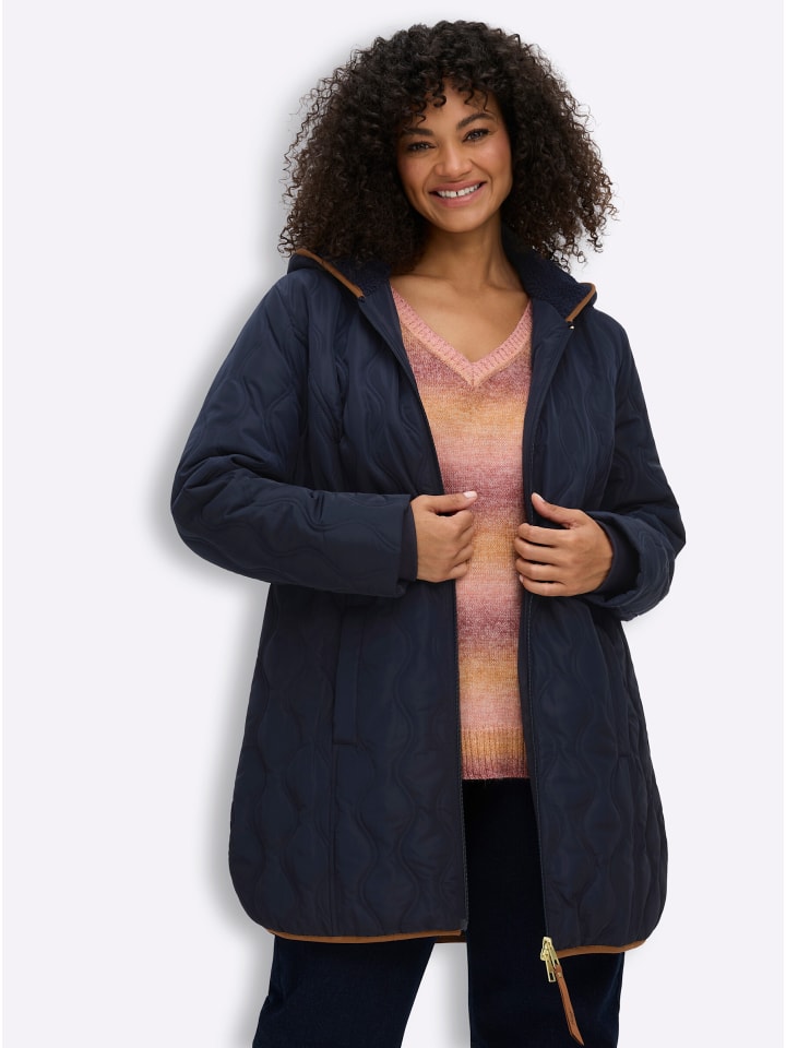 Steppjacke in tiefblau