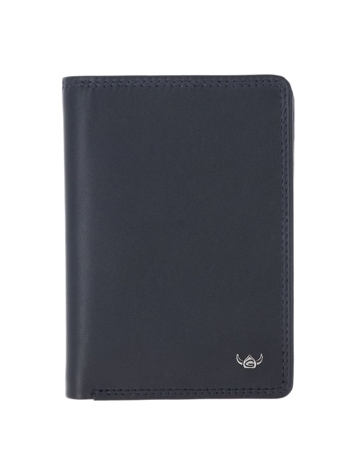 Polo Ausweisetui RFID Leder 9 cm marineblau