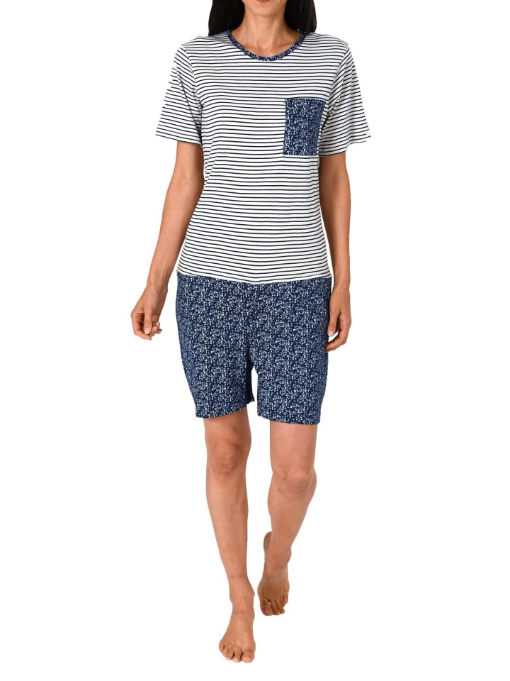 Pflegeoverall kurzarm Reissverschluss - 70234 in blau