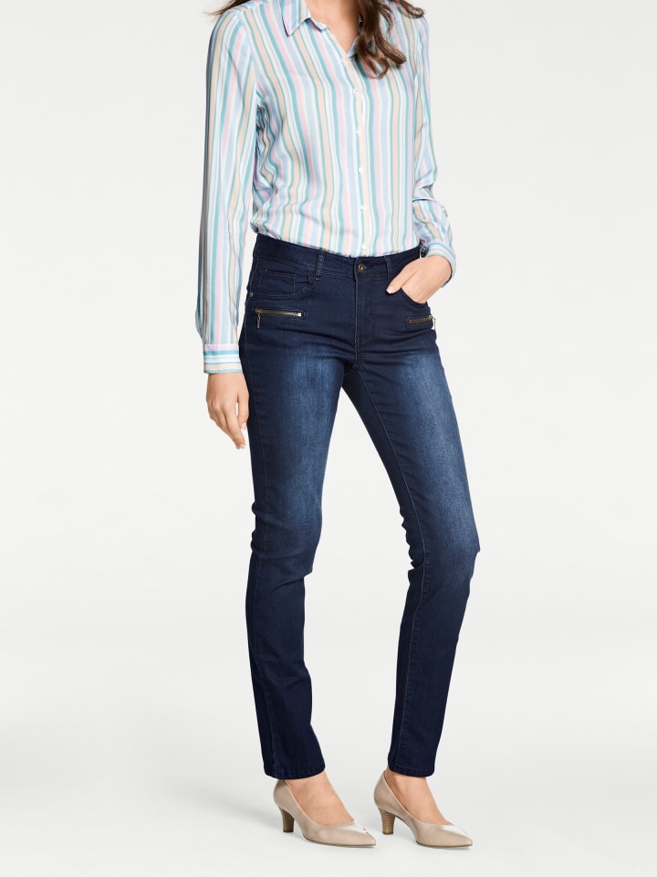 Bauchweg-Jeans in blue denim
