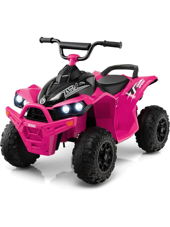 Kinder Quad Elektro 3-5km/h mit 4 rutschfesten Rädern ab 3 Jahren in Rosa