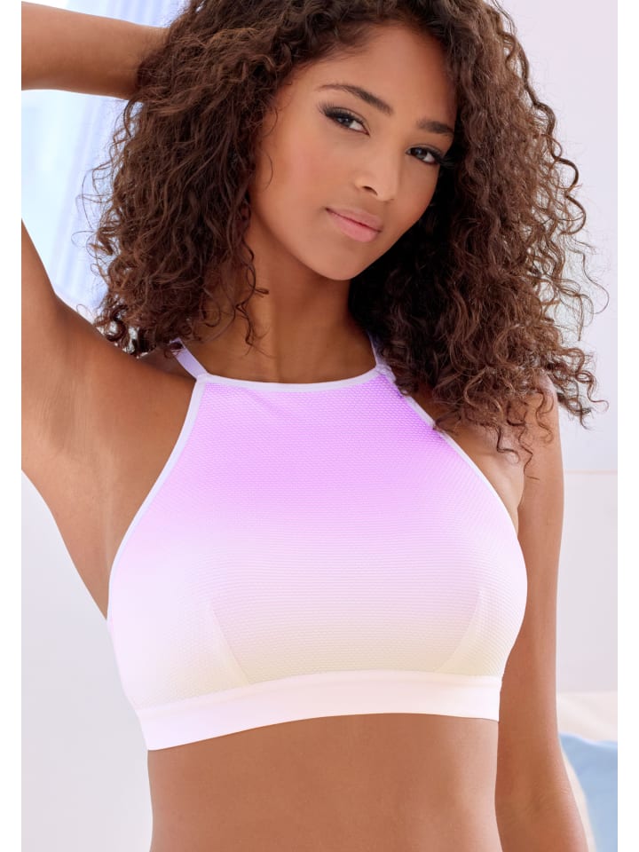 Bralette-BH in weiß-lila