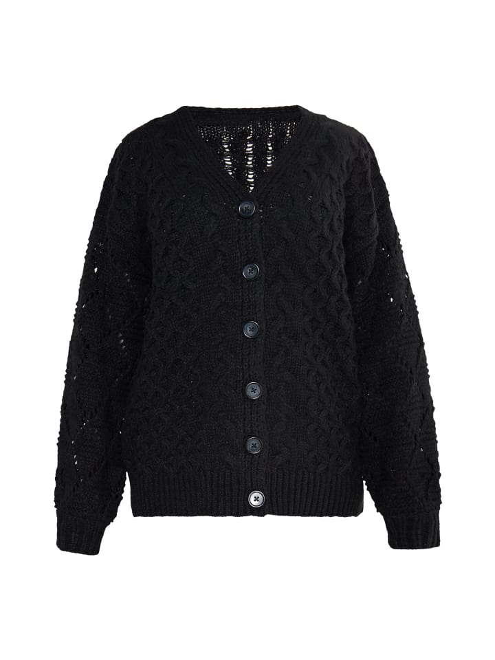 Women Strickcardigan in Schwarz