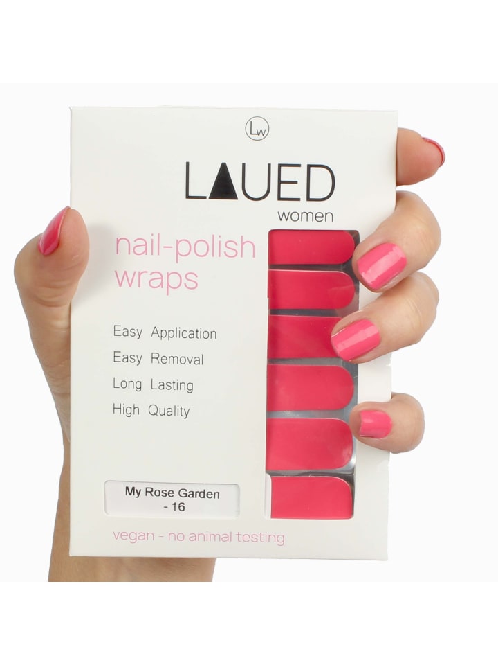 LAUED vegane Nagelfolien solid pink in My Rosegarden