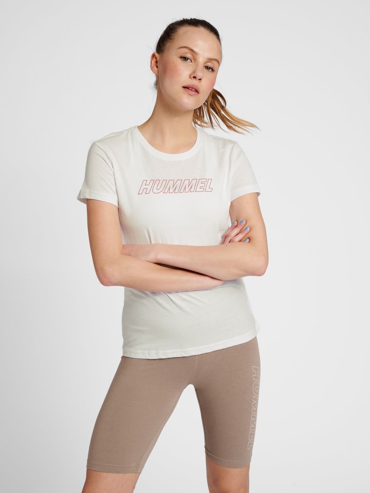 T-Shirt Hmlte Cali Damen in WHITE/WITHERED ROSE