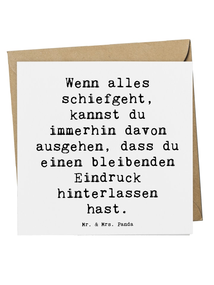 Grußkarte Spruch Trost und Eindruck mit Spruch in Weiß