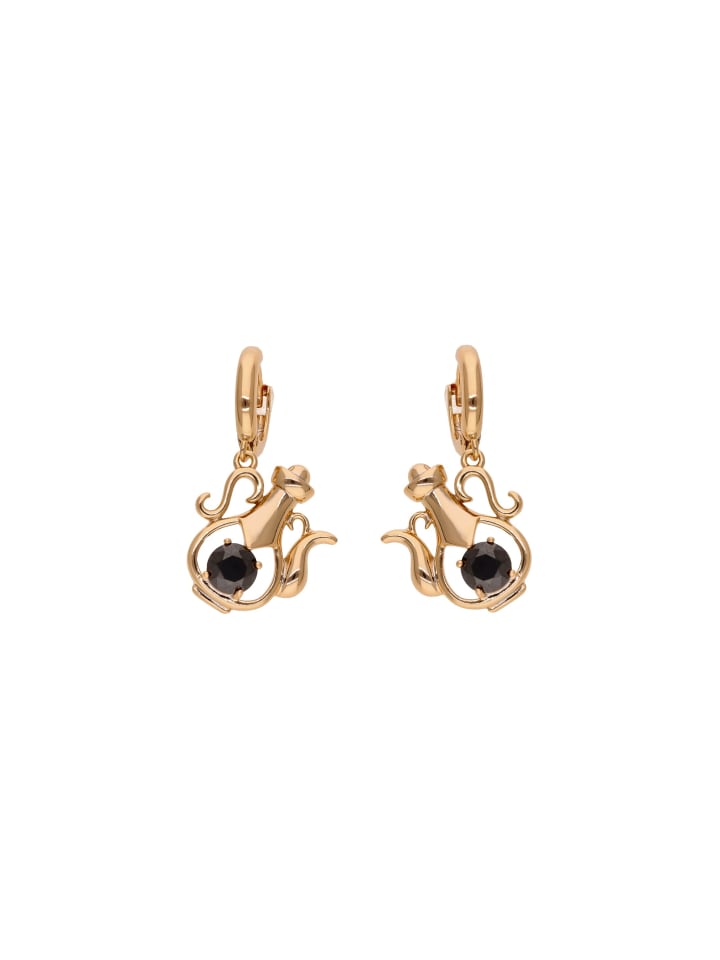 Women Earrings in Rose Gold Black