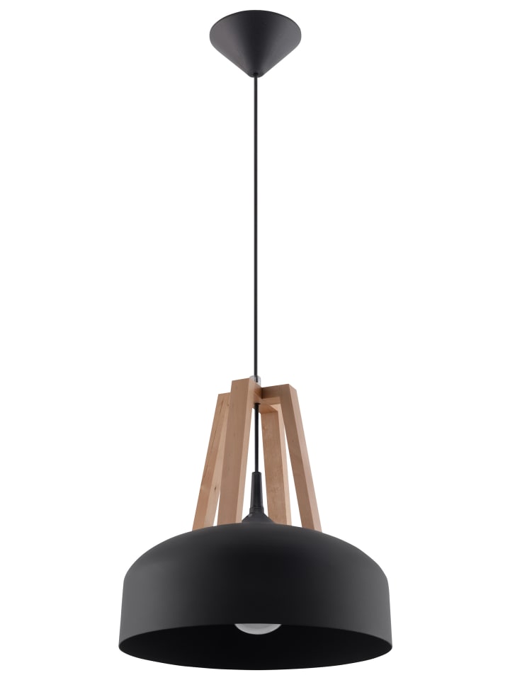 Pendelleuchte Ø 30 x (T)100 cm in Schwarz Natur