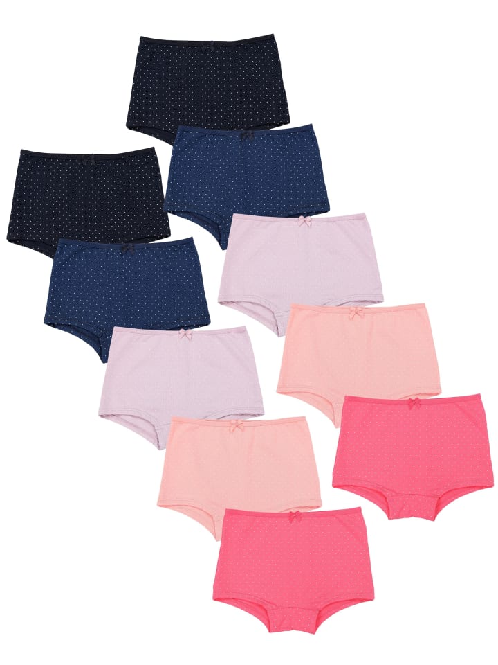 Mädchen Slips mit Aufdruck 10er Pack in lila